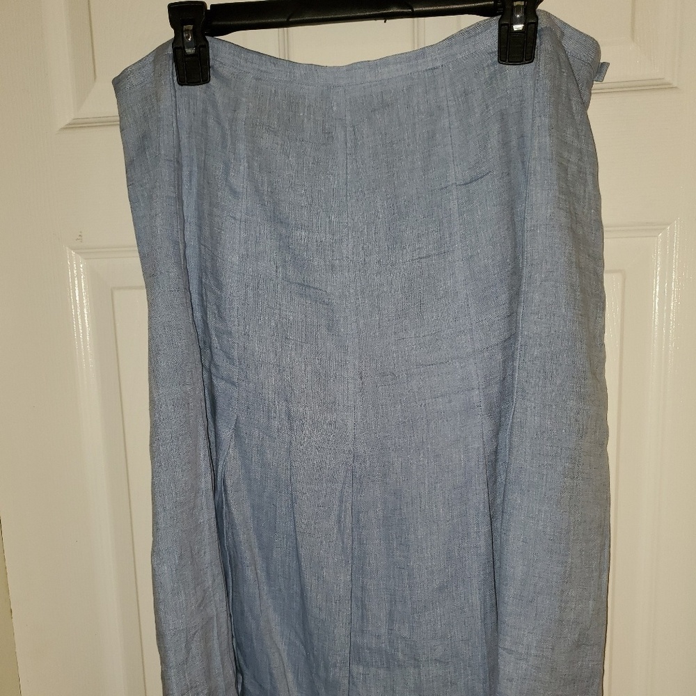 Kasper linen skirt